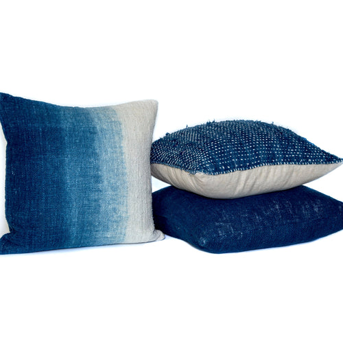 Indigo Natural Dye Pillow Collection - Memento Style